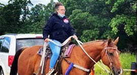 Helena riding Cruz - Photo Credit: Kimberly Mckay