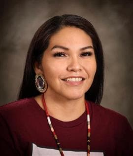 Bree Harris, beaded logo artist