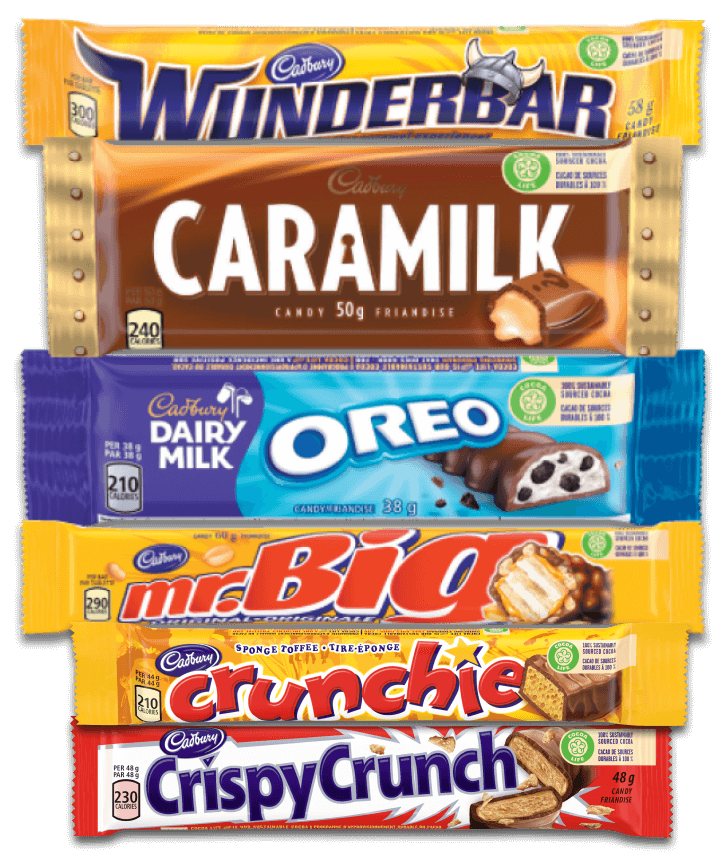 WunderBar, Caramilk, Oreo and Mr. Big to enter this Visa gift card contest.