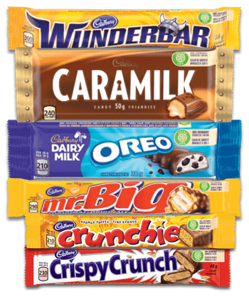 WunderBar, Caramilk, Oreo and Mr. Big to enter this Visa gift card contest.