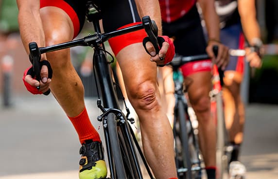 Cyclists cycling